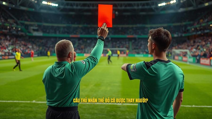 Giải đáp thắc mắc: Thẻ đỏ có được thay người không?