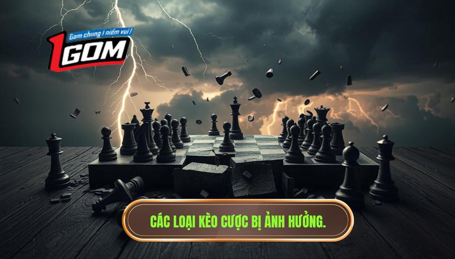 Các loại kèo cược bị ảnh hưởng.